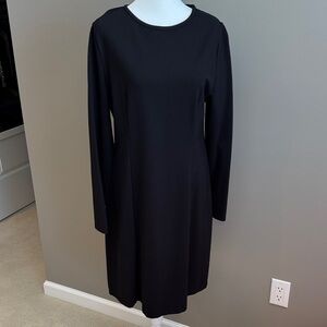 J. Crew Classic Black Long Sleeve Dress